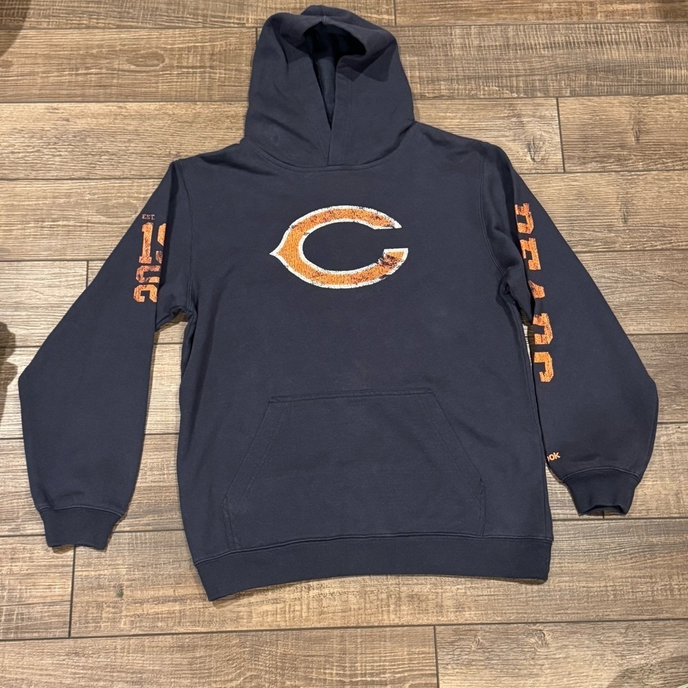 NFL Team Apparel Reebok Kids Chicago Bears Hoodie Sweatshirt Size Large (14/16)